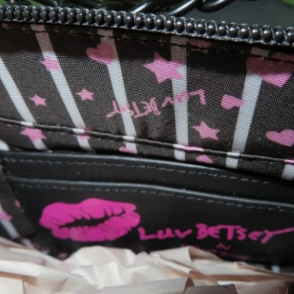 Luv Betsey Betsey Johnson Glittery Sparkle Bat Crossbody Handbag🆕⌚📦🏃💨🚚 - Picture 12 of 16